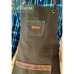 delantal gabardina gruesa con detalles - comprar online