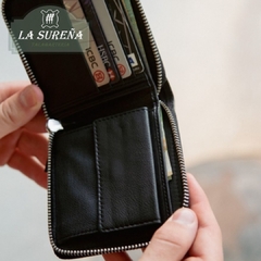 billetera de cuero con cierre - LA SUREÑA