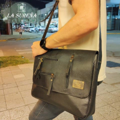 Morral porta notebook en cuero y correa - LA SUREÑA