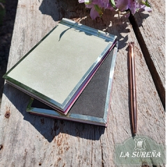 anotador de alpaca y cuerina de color - comprar online