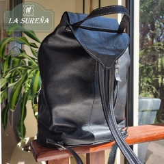mochila de cuero que se convierte en morral