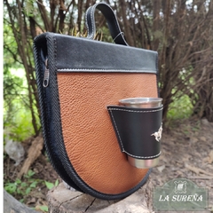 juego de asado con cierre, vaso y cubiertos simil - comprar online