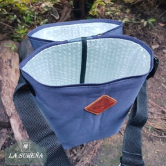 Porta termo térmico de lona con correa - tienda online