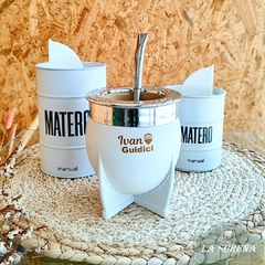 Mate imperial de pvc con yerbero y azúcarero a tono - LA SUREÑA