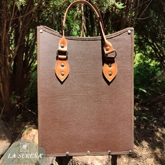 Porta termo bolso en simil o telar rectangular - tienda online