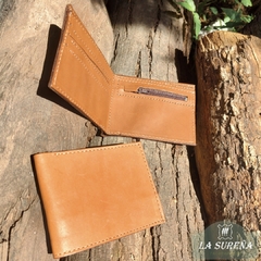 billetera de cuero simple con cierre por dentro - tienda online