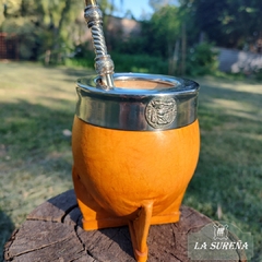 mate imperial calabaza con virola acero inoxidable - tienda online
