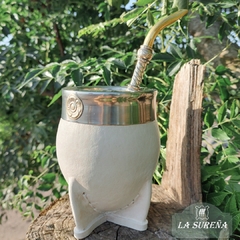 mate imperial calabaza con virola acero inoxidable