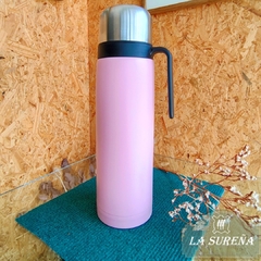 Termo de acero inoxidable 1lt: Pico matero y media manija (color) - comprar online