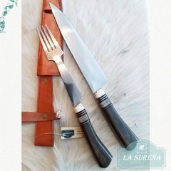 Juego asador parrillero combinado grande 34 cm - comprar online