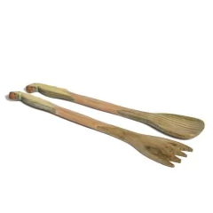 Juego de cubiertos ensaladeros de palo santo - comprar online