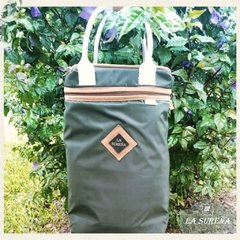 Porta termo mochila lona y correa - LA SUREÑA