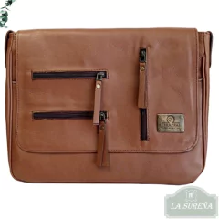Morral porta notebook en cuero y correa - tienda online