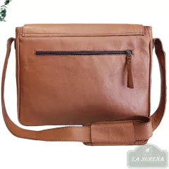 Imagen de Morral porta notebook en cuero y correa