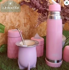 termo acero inox lumilagro 1 litro Rosa - comprar online