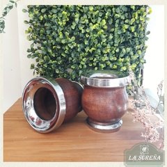 Mate de madera algarrobo y acero inoxidable - comprar online