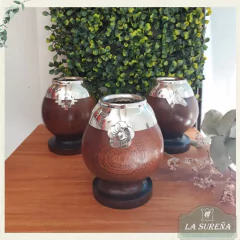 Mate copa madera algarrobo y alpaca