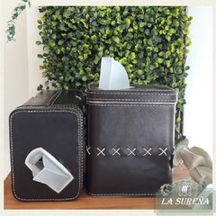 Yerbero en lata forrado cuero mediano 300 cc