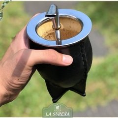 Mate Camionero calabaza y virola acero inoxidable