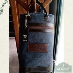 Porta termo Mochila de cuero y lona panamá - tienda online