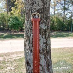 cinto cuero vaqueta hebilla tiento, lonja costura en internet