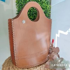 porta termo bolso canasto cuero con manija - comprar online
