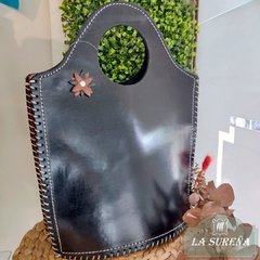 porta termo bolso canasto cuero con manija - tienda online