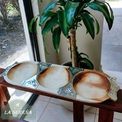 tabla picada madera y alpaca x3 divisiones - LA SUREÑA