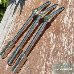 bombilla de alpaca resorte y dije - tienda online
