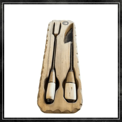 Juego Tabla Calada "Hueso" 2 pzas.Ten.T./Cuch.