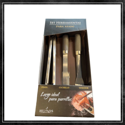 Set Herramientas Asado Humos ( Caja Cartón )