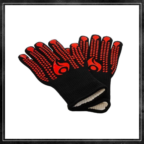 Guantes Tromen Alta Temp. Rojo y Negro ( Par )