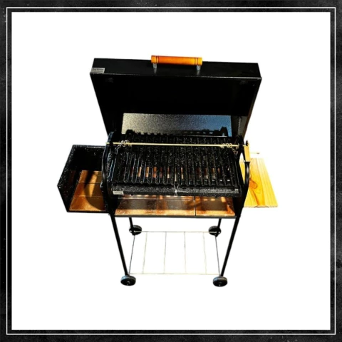 Parrilla INV con Tapa, Fogón Colgante y Mesada de 75cm