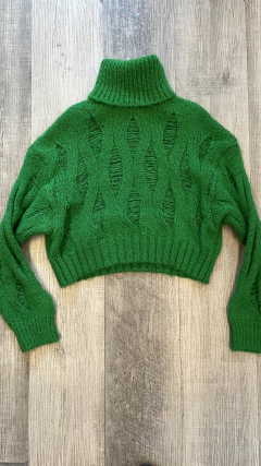 ZARA SWEATER VERDE LANA T.M