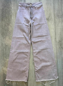 ZARA PANTALON LILA CINTURA ALTA T.34