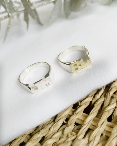Anillo sello 7x14 mm - Plata 925