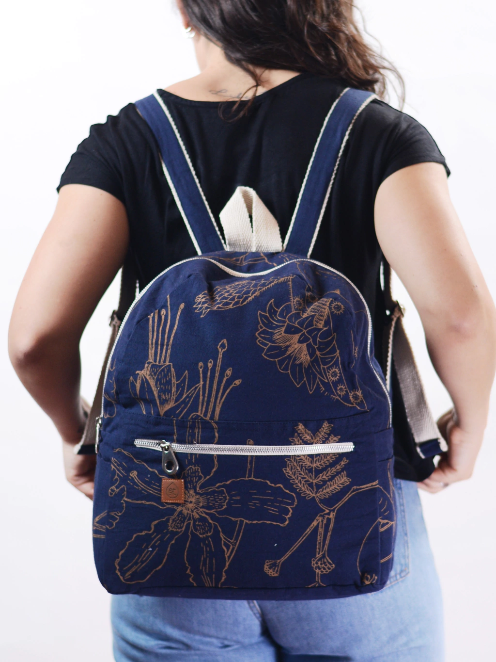 mochila grande NATIVAS color azul marino