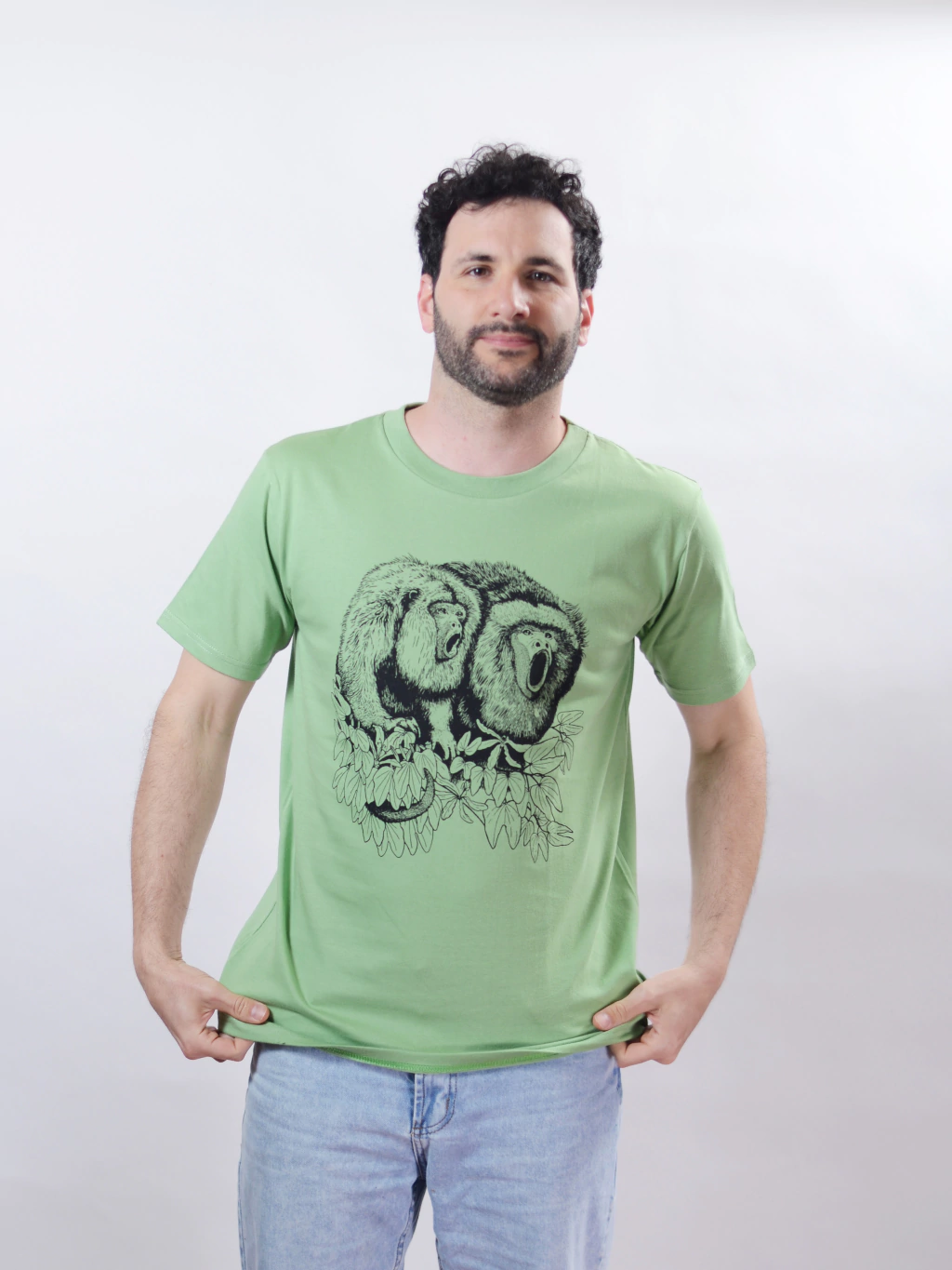 Remera unisex CARAYÁ color verde manzana