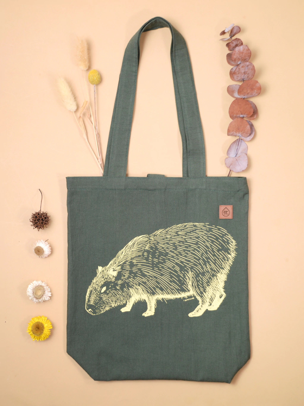 Tote chico CARPINCHO color verde