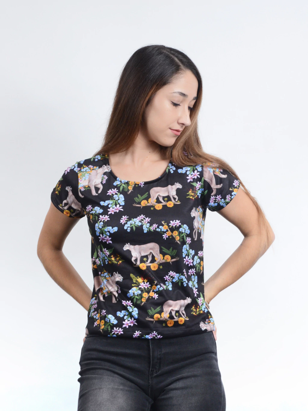 Remera recta PUMA color negro