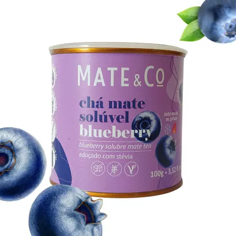 Extrato de Chá Mate Solúvel Blueberry Mate & Co. 100g