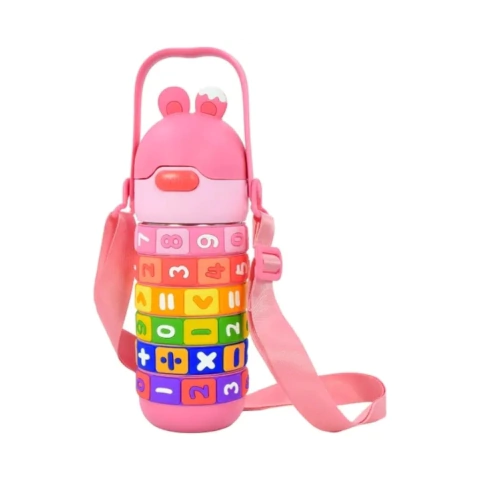 Garrafa Infantil Térmica Educativa Raciocínio Lógico 520ml