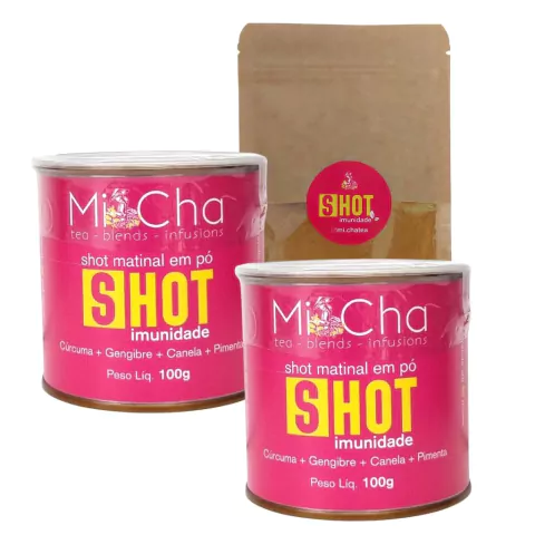 Shot Matinal Mi-Cha 100g - Leve 2 e Ganhe 1 Refil de 100g