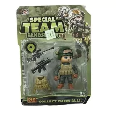 JUGUETECH MUÑECO 3" MILITAR BLISTER