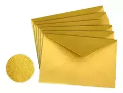 SOBRE PARA TARJETA 7 X 10.5 DORADO X 1 U