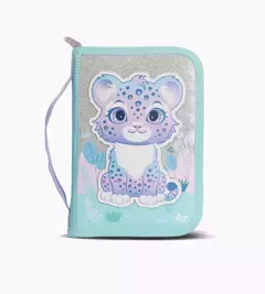 CANOPLA 1 PISO ART.63054 SWEET LEOPARD AQUA CON LILA