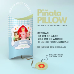 Piñata Pillow GRANJA NENE CELESTE
