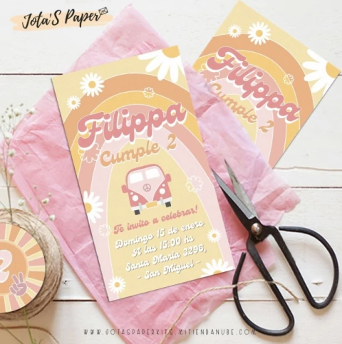 Invitacion Digital HIPPIE GROOVY