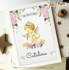 Kit Imprimible ANGELITO FLORAL - Jotas Paper Kits