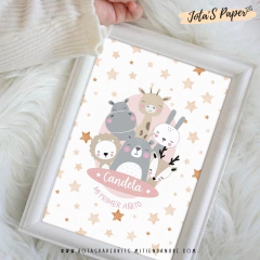 Kit Imprimible ANIMALES NORDICOS ROSA en internet